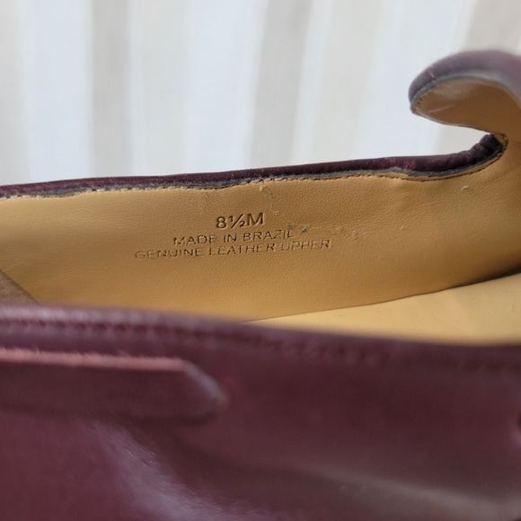 Talbots Francesca Keeper Loafers Leather Maroon Size 8.5 Rich Burgundy - Picture 9 of 10